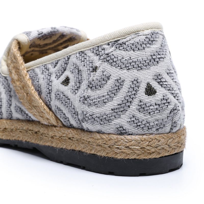 Kobiety Pościel Wygodne Poręczny Okrągły Toe Casual Espadrille Płaskie Mokasyny