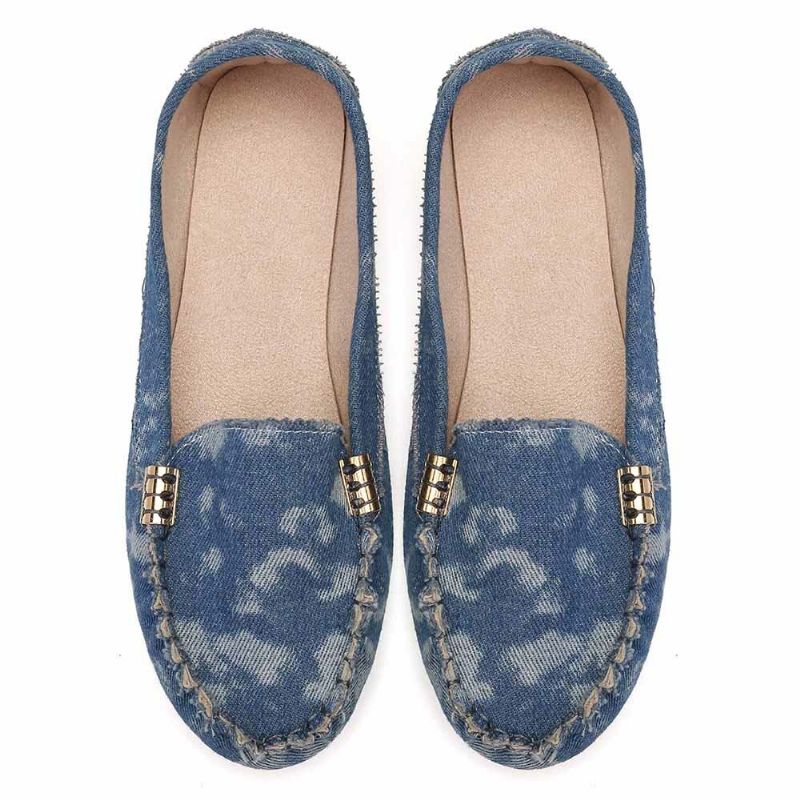 Kobiety Stricing Antypoślizgowa Miękka Podeszwa Casual Slip On Loafers