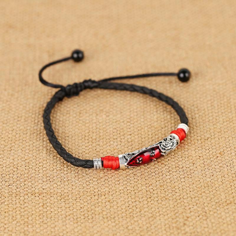 Vintage Unisex Bransoletki Na Kostkę Lucky Red Rope Etniczna Regulowana Bransoletka Na Kostkę Beach Barefoot Jewelry