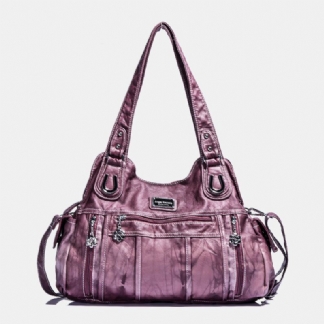 Angel Kiss Damskie Pu Leather Multi-carry Solid Color Crossbody Torby Torba Na Ramię Torebka Na Ramię