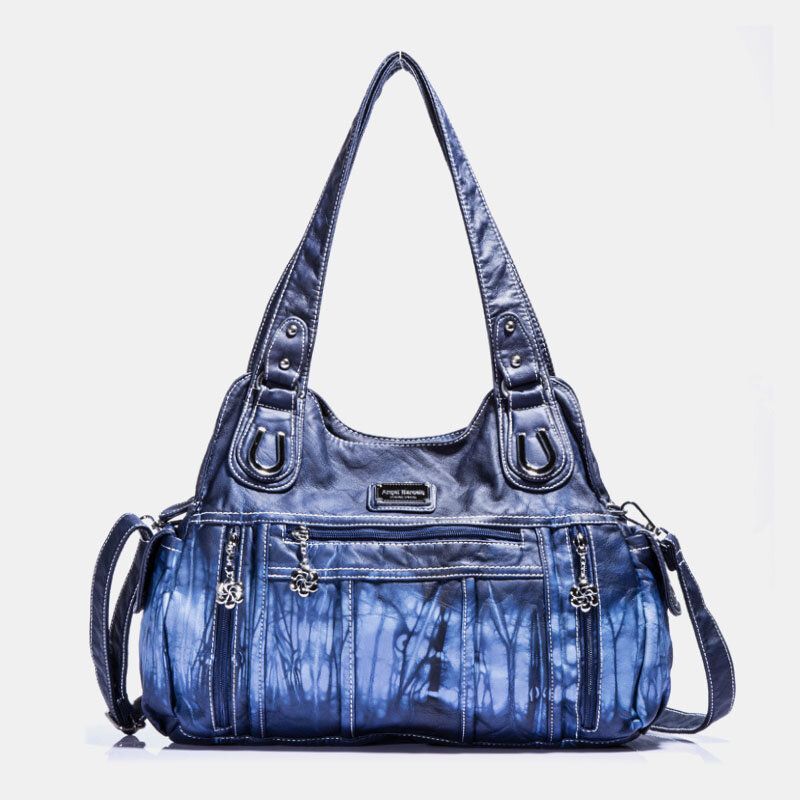 Angel Kiss Damskie Pu Leather Multi-carry Solid Color Crossbody Torby Torba Na Ramię Torebka Na Ramię