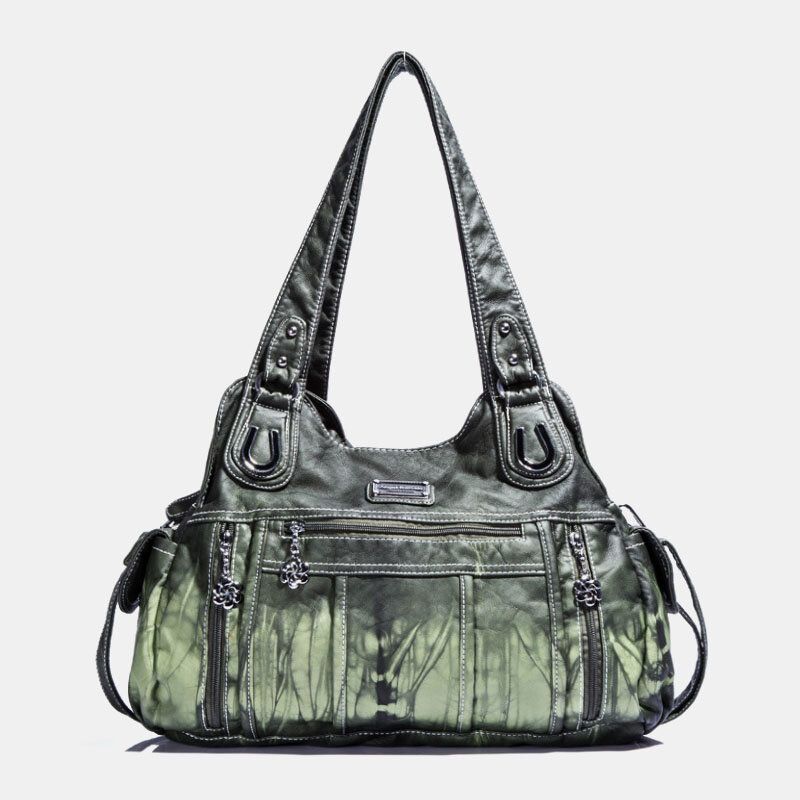 Angel Kiss Damskie Pu Leather Multi-carry Solid Color Crossbody Torby Torba Na Ramię Torebka Na Ramię