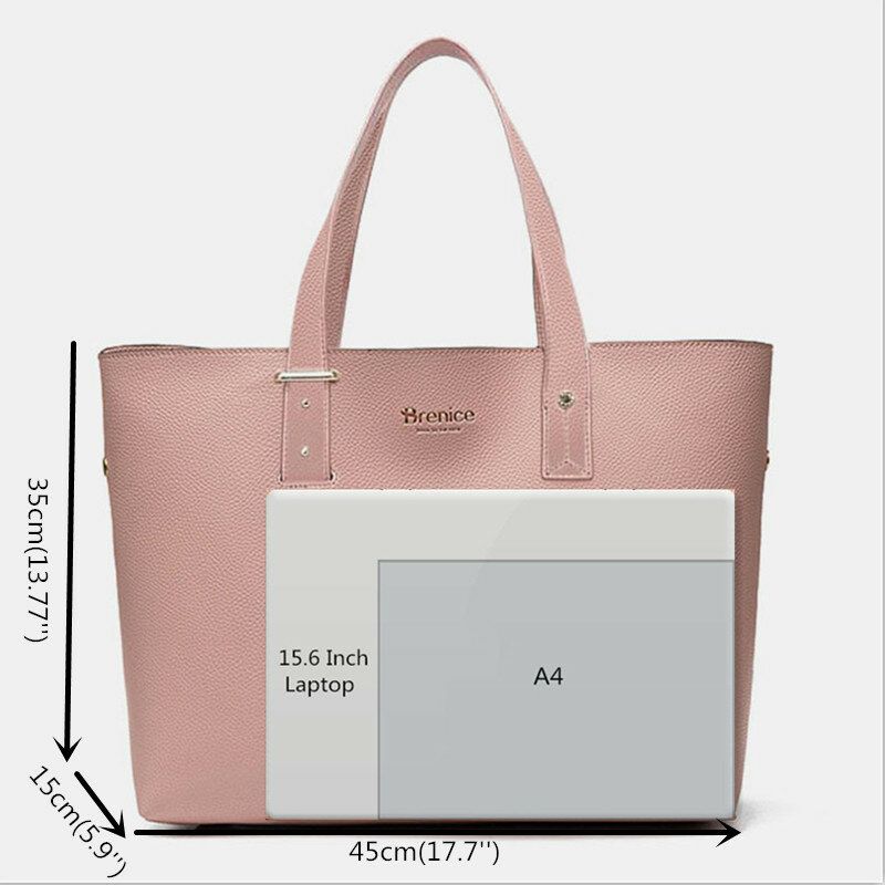 Kobiety 2 Szt 15.6 Cal Laptop O Dużej Pojemności Z Wieloma Kieszeniami Wymienny Klucz Wielofunkcyjna Torba Na Ramię Torebka Tote