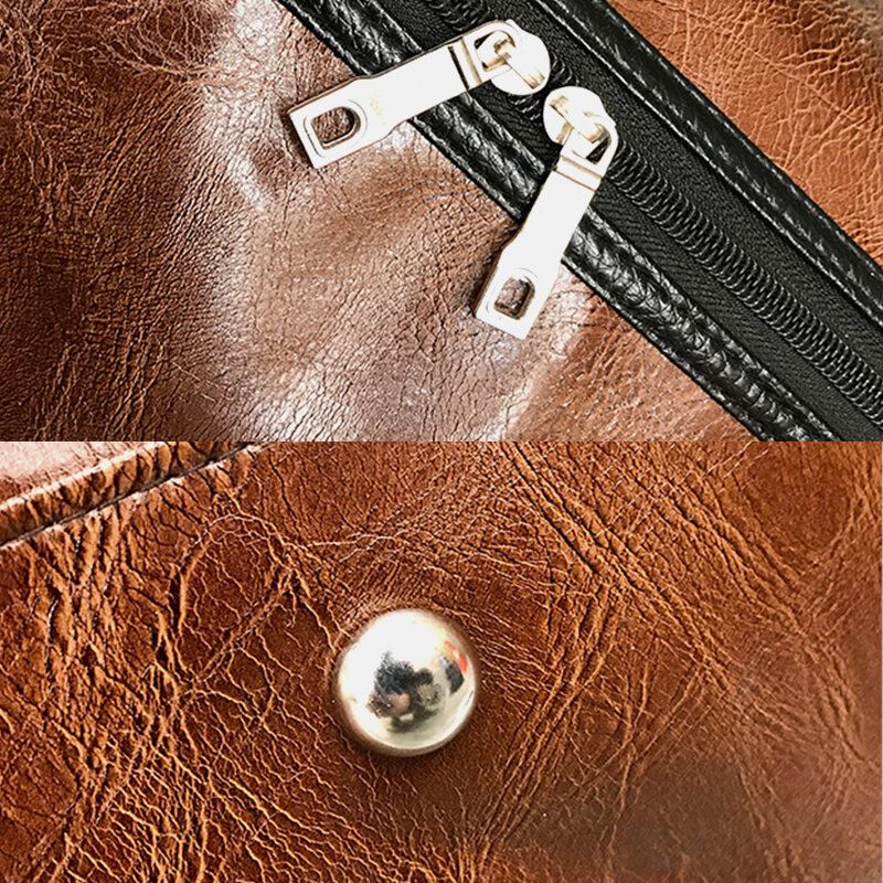 Kobiety Mężczyźni Skórzana Torebka Retro Duża Pojemność Torba Na Bagaż Biznesowy Torba Na Ramię Torba Crossbody