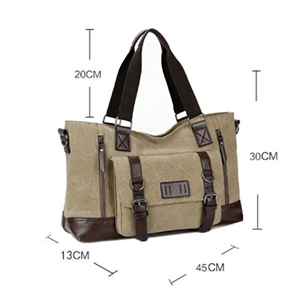 Mężczyźni Canvas Casual Shoulder Sling Torby Torebka Torba Podróżna