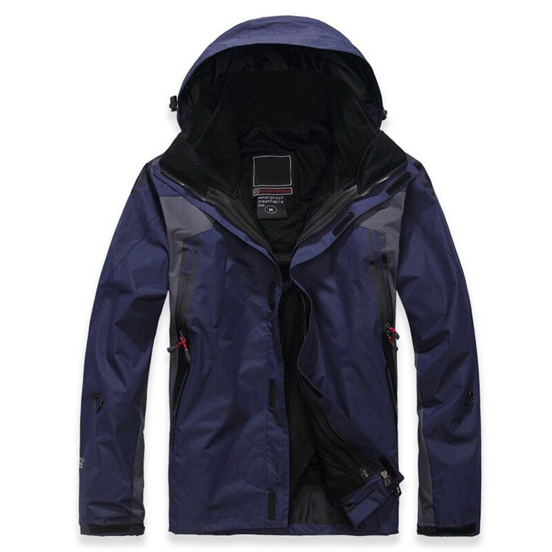 Męska Dwuczęściowa Wodoodporna Wiatrówka Outdoor Ski Jacket