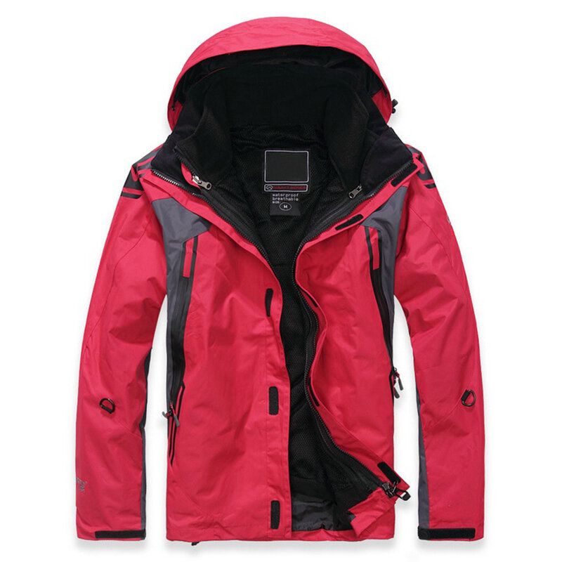 Męska Dwuczęściowa Wodoodporna Wiatrówka Outdoor Ski Jacket