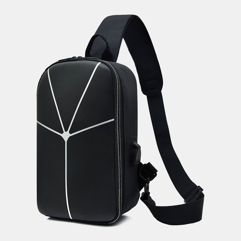 Mężczyźni Nylon Casual Outdoor Sport Jednolity Kolor Torba Na Klatkę Piersiową Torba Crossbody