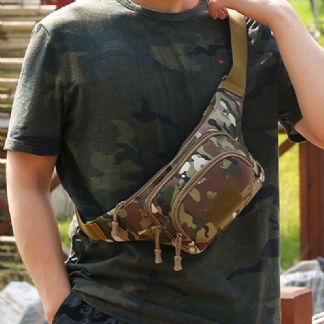 Mężczyźni Nylon Multi-carry Multi-pocket Outdoor Tactical Camouflage Riding Waist Torby Torba Na Ramię Torba Na Klatkę Piersiową