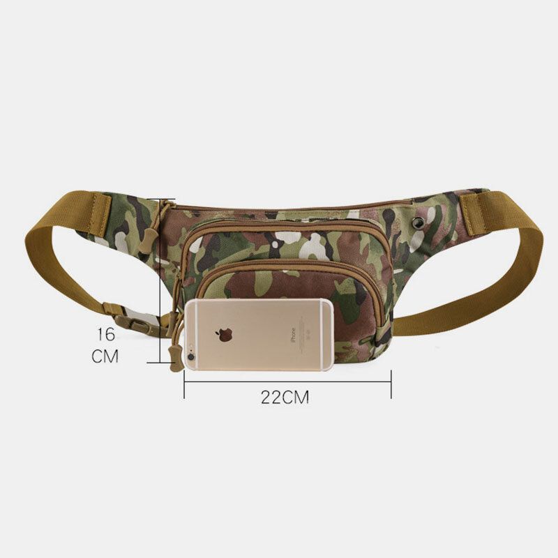 Mężczyźni Nylon Multi-carry Multi-pocket Outdoor Tactical Camouflage Riding Waist Torby Torba Na Ramię Torba Na Klatkę Piersiową