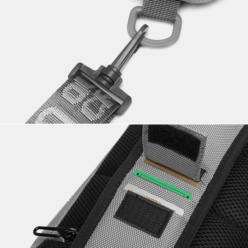 Mężczyźni Oxford Letter Front Blokada Hasła Anti-theft Design Usb Ładowanie Crossbody Torba Z Wieloma Kieszeniami Z Wieloma Przegrodami Torba Na Klatkę Piersiową