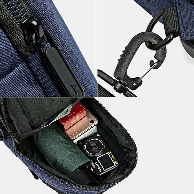 Mężczyźni Oxford Wodoodporna Torba Na Klatkę Piersiową Usb O Dużej Pojemności Messenger Torba Crossbody