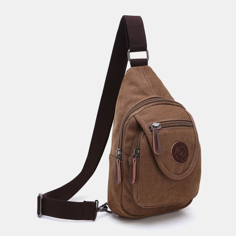 Męska Torba Retro Płócienna O Dużej Pojemności Na Co Dzień Odporna Na Zużycie Wodoodporna Torba Na Ramię Crossbody