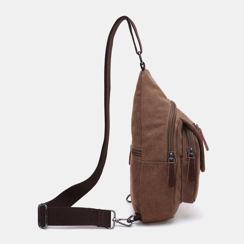 Męska Torba Retro Płócienna O Dużej Pojemności Na Co Dzień Odporna Na Zużycie Wodoodporna Torba Na Ramię Crossbody