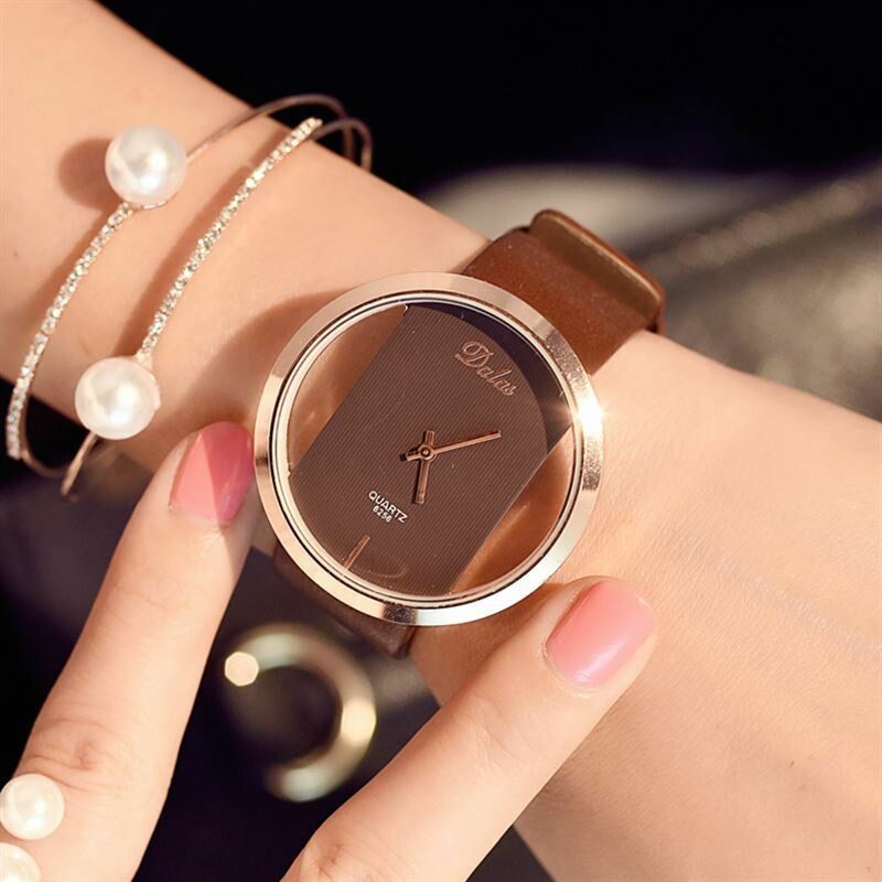 2 Szt/zestaw Pu Alloy Damskie Casual Watch Ozdobiony Wskaźnikiem Hollow Quartz Watch Bransoletka