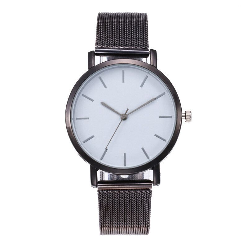 Casual Business Damskie Watch Pełna Koperta Ze Stopu Mesh Band Bez Numeru Zegarka Kwarcowego