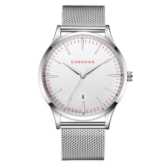 Casual Style Wodoodporny Męski Zegarek Na Rękę 40mm Hardlex Dial Ultra Cienki Zegarek Kwarcowy