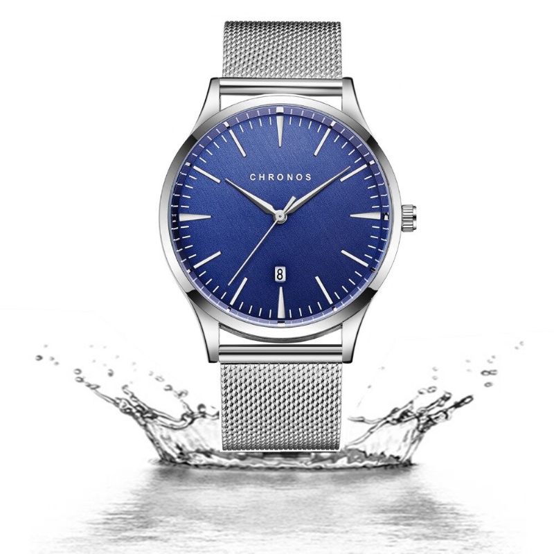 Casual Style Wodoodporny Męski Zegarek Na Rękę 40mm Hardlex Dial Ultra Cienki Zegarek Kwarcowy