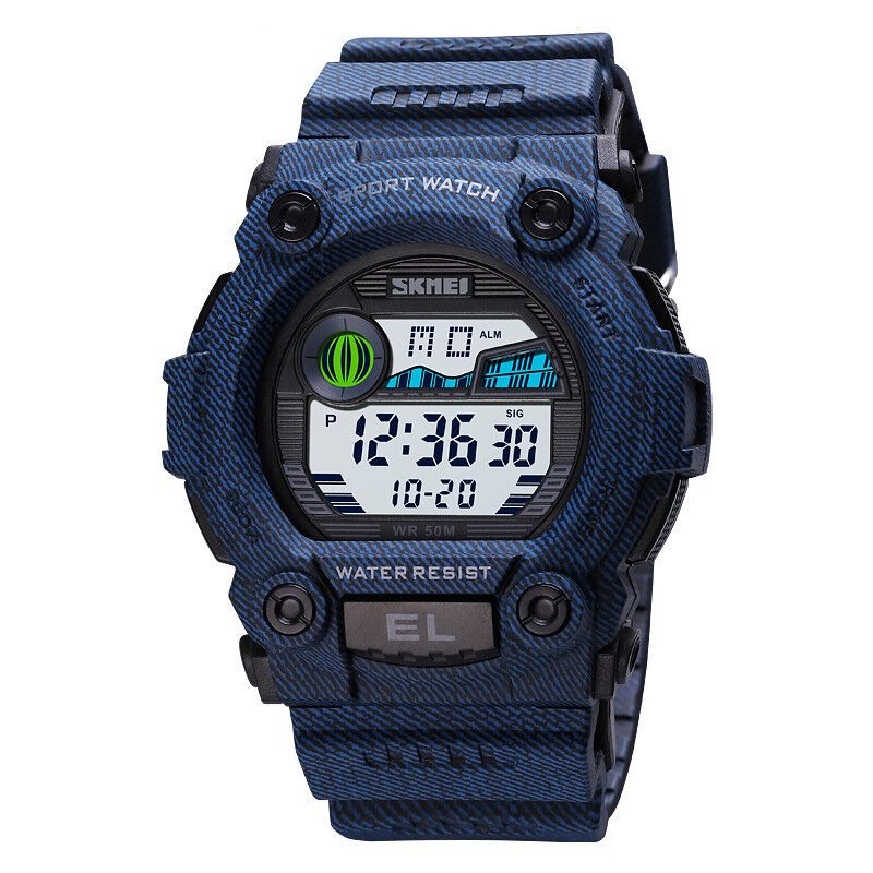 Chronograf Sportowy Zegarek Męski Luminous Display Wodoodporny Zegarek Cyfrowy Led