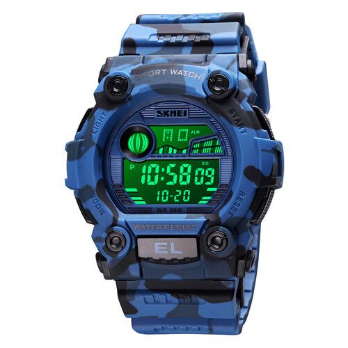 Chronograf Sportowy Zegarek Męski Luminous Display Wodoodporny Zegarek Cyfrowy Led