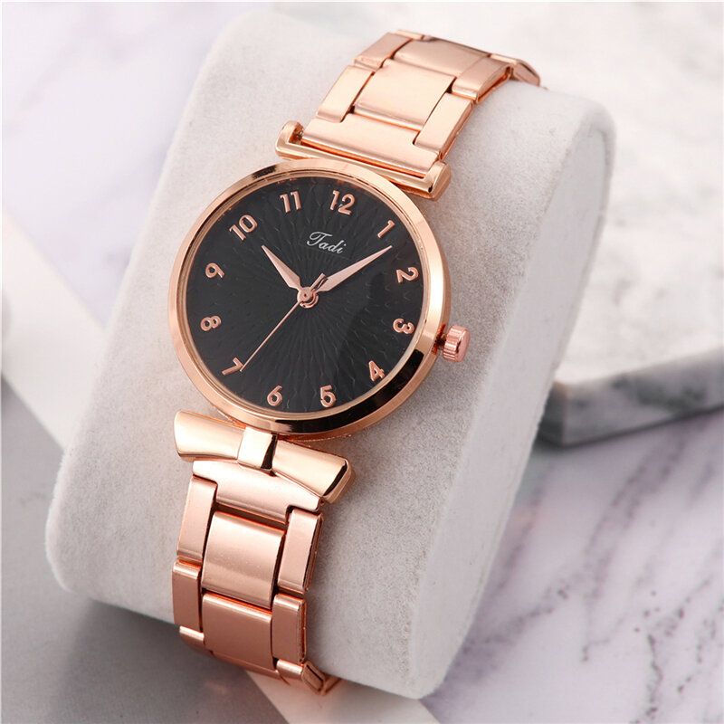 Fashion Casual Damskie Zegarek Na Rękę Alloy Wrist Watch Bransoletka Wodoodporne Zegarki Kwarcowe