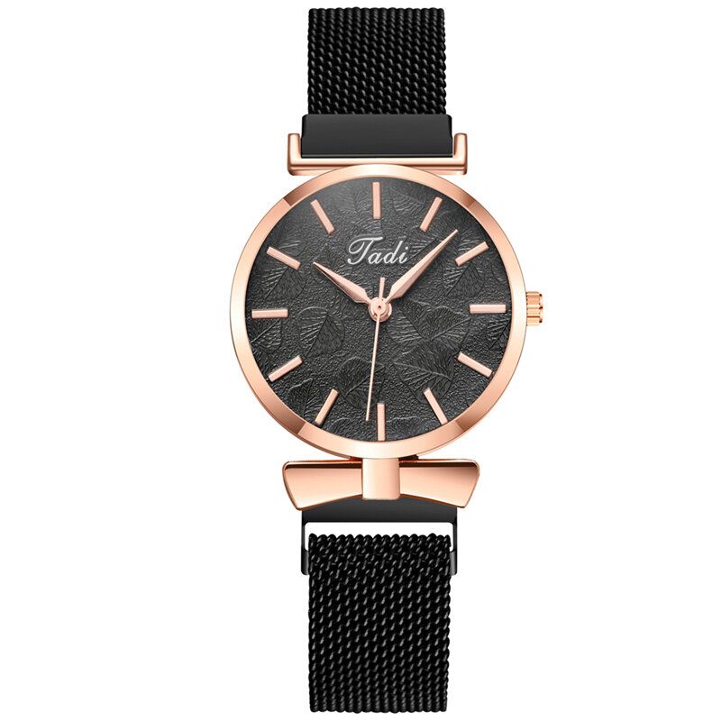 Fashion Casual Elegancki Design Zegarki Damskie Stop Mesh Band Dial Wrist Case Zegarek Kwarcowy