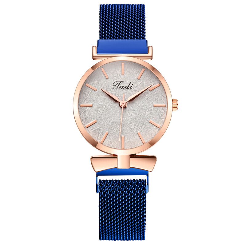 Fashion Casual Elegancki Design Zegarki Damskie Stop Mesh Band Dial Wrist Case Zegarek Kwarcowy