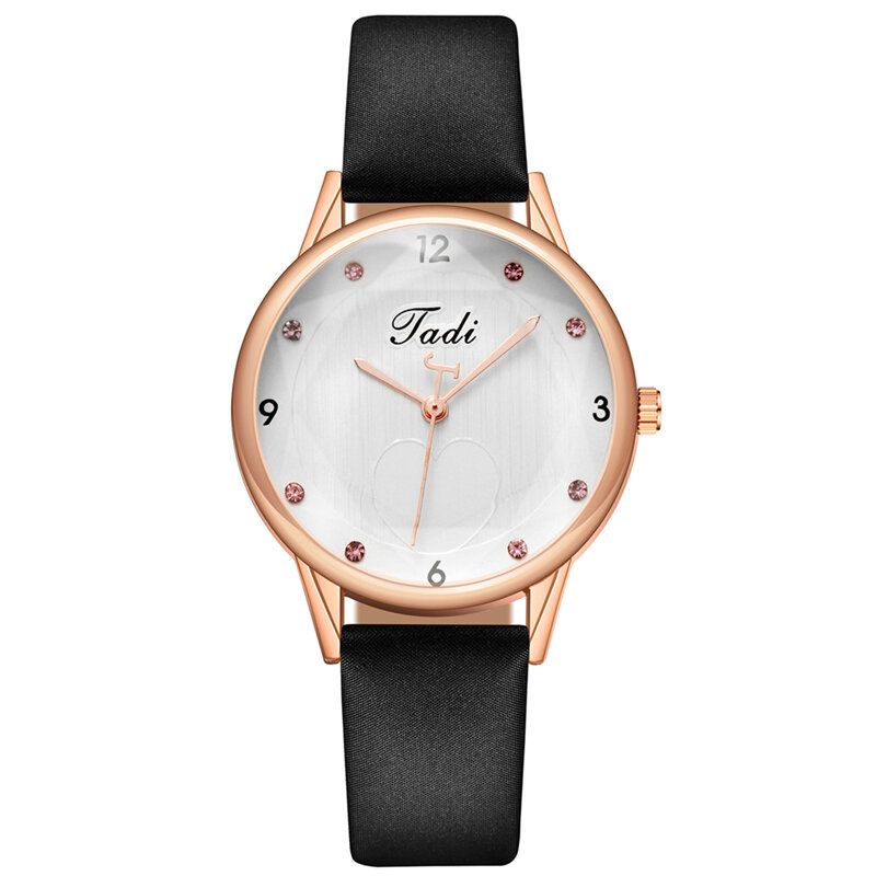 Fashion Casual Eleganckie Sportowe Damskie Zegarki Skórzany Pasek Dial Rose Gold Wrist Alloy Case Zegarek Kwarcowy