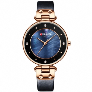 Fashion Crystal Case Casual Dial Damskie Quartz Watch