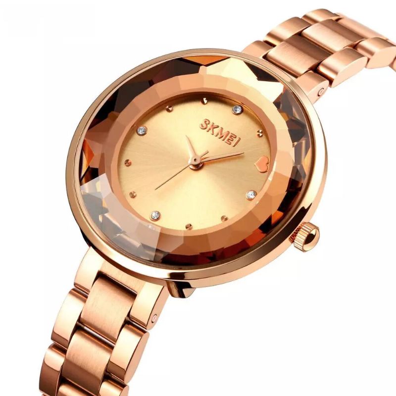 Fashion Damskie Watch Trójwymiarowe Lusterko Tnące Proste Małe Tarcze Lady Quartz Watch