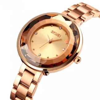 Fashion Damskie Watch Trójwymiarowe Lusterko Tnące Proste Małe Tarcze Lady Quartz Watch