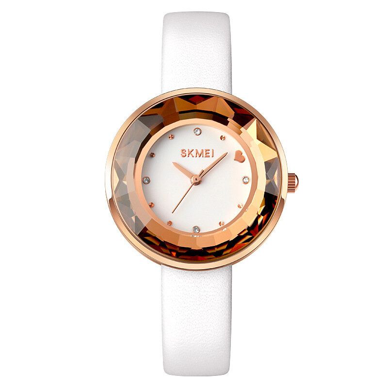 Fashion Damskie Watch Trójwymiarowe Lusterko Tnące Proste Małe Tarcze Lady Quartz Watch