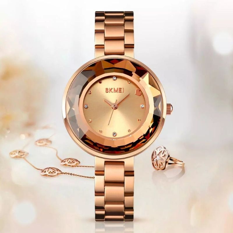 Fashion Damskie Watch Trójwymiarowe Lusterko Tnące Proste Małe Tarcze Lady Quartz Watch