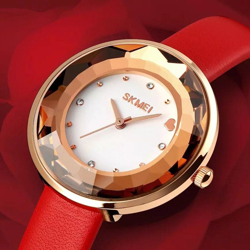 Fashion Damskie Watch Trójwymiarowe Lusterko Tnące Proste Małe Tarcze Lady Quartz Watch