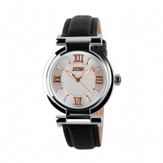 Fashion Damskie Watch Wodoodporny Skórzany Pasek Casual Quartz Watch