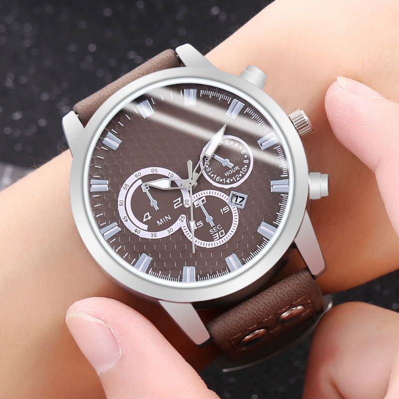 Fashion Elegent Alloy Sports Business Casual Belt Męskie Watch Zegarek Kwarcowy