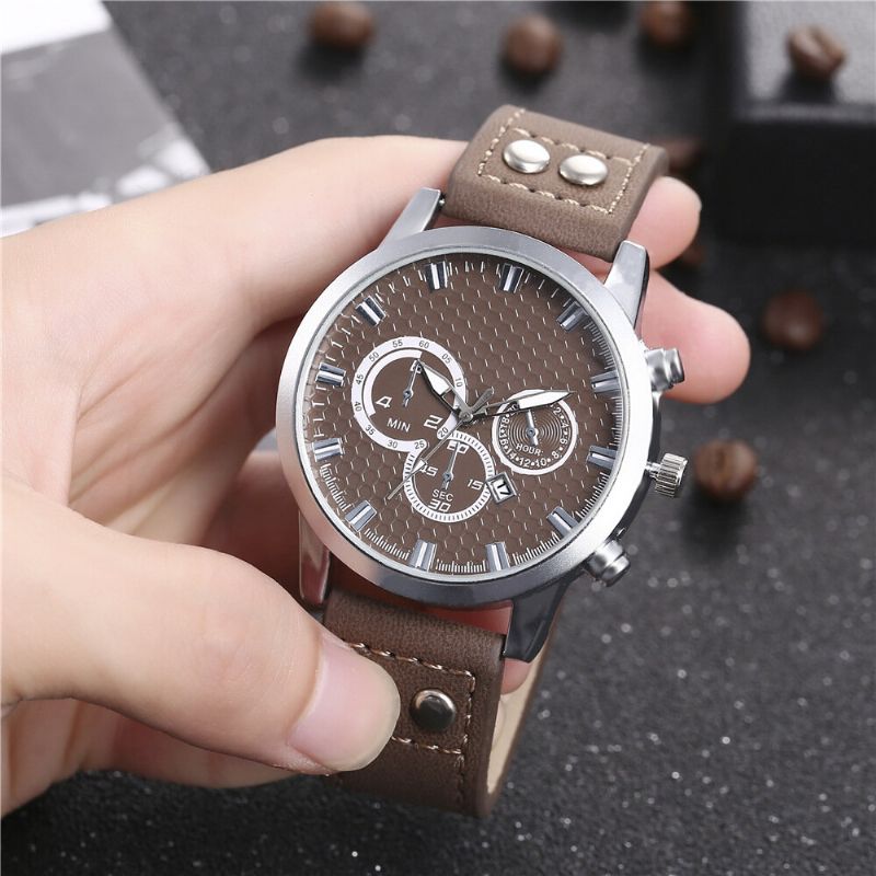 Fashion Elegent Alloy Sports Business Casual Belt Męskie Watch Zegarek Kwarcowy