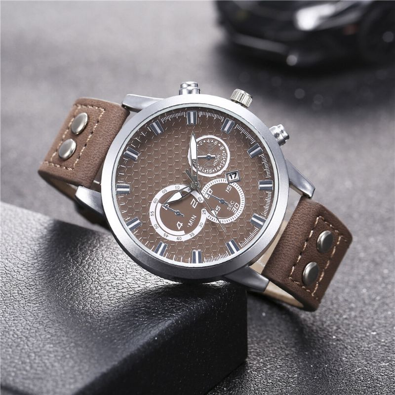 Fashion Elegent Alloy Sports Business Casual Belt Męskie Watch Zegarek Kwarcowy