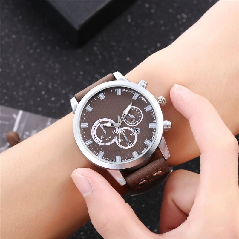 Fashion Elegent Alloy Sports Business Casual Belt Męskie Watch Zegarek Kwarcowy