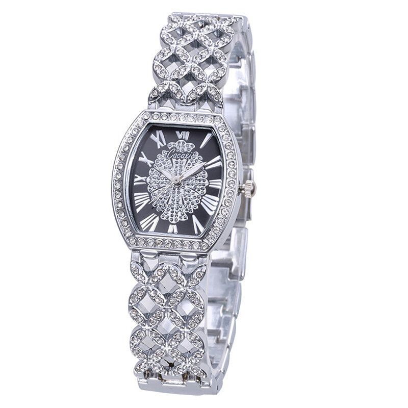 Fashion Light Luxury Hollow Diamond Damskie Quartz Watch