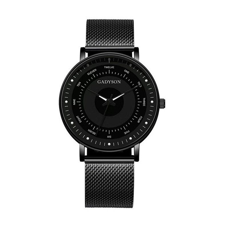 Fashion Męskie Watch Luminous Display Prosty Biznesowy Zegarek Kwarcowy Ze Stali Nierdzewnej