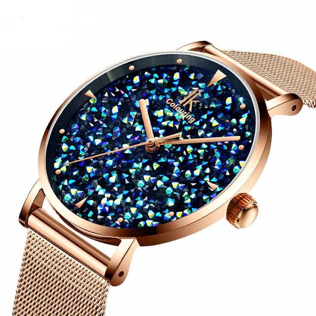 Fashion Style Gypsophila Dial Ladies Magnetyczny Zegarek Ultra Cienki Zegarek Kwarcowy