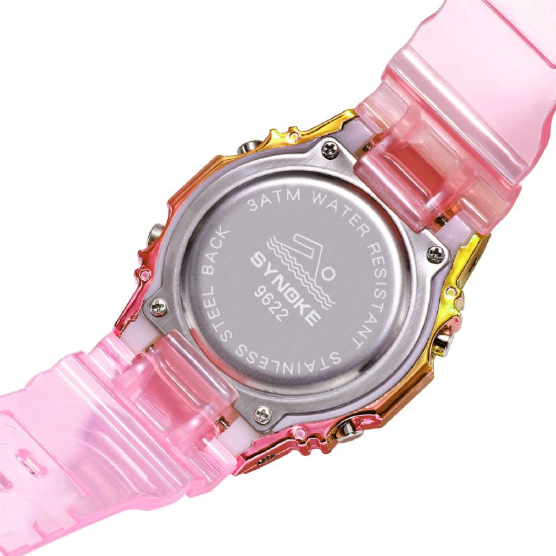 Gradient Color Watch Case Fashion Style Kobiety Mężczyźni Luminous Display Para Cyfrowy Zegarek