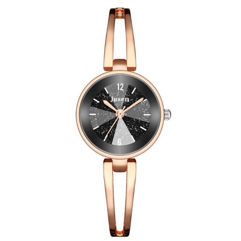 Hollow Metalowy Pasek Fashion Simple Dial Ladies Dress Damskie Quartz Watch