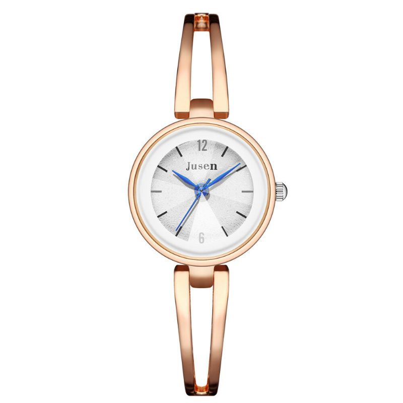 Hollow Metalowy Pasek Fashion Simple Dial Ladies Dress Damskie Quartz Watch