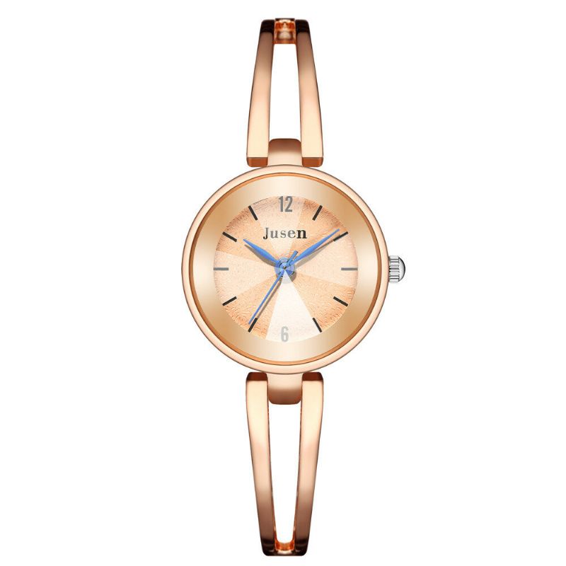 Hollow Metalowy Pasek Fashion Simple Dial Ladies Dress Damskie Quartz Watch