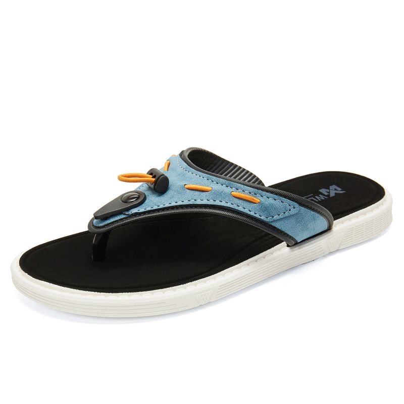 Mężczyźni Outdoor Beach Slip On Denim Fabric Casual Klapki Z Klapką