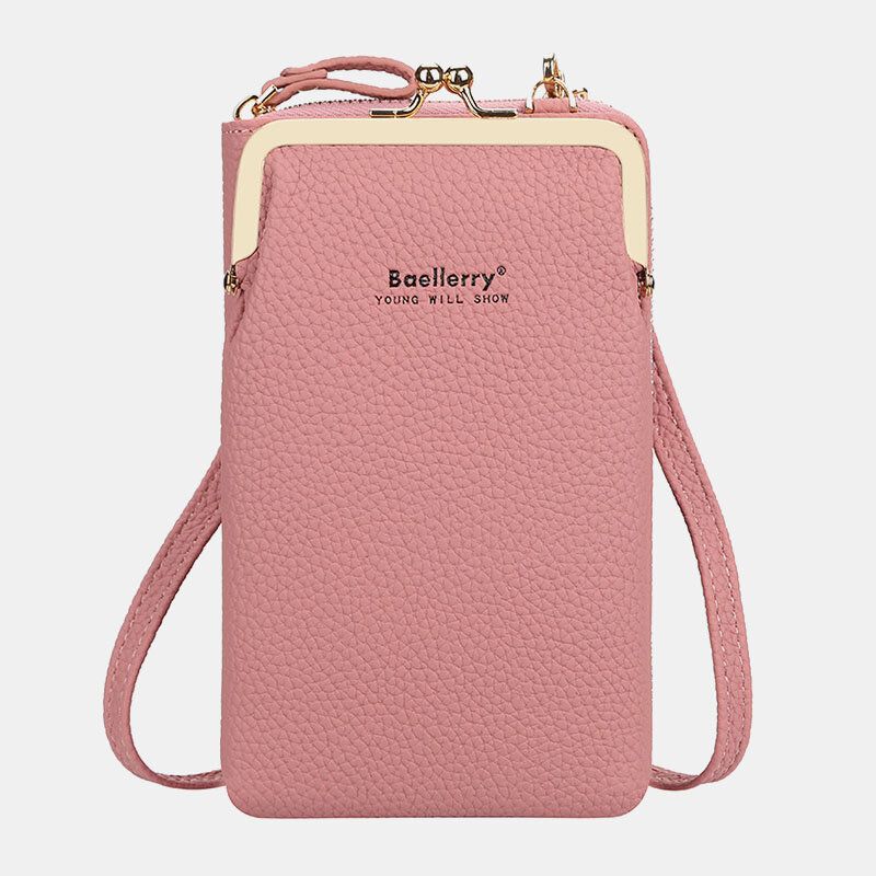 Baellerry Damskie Lychee Pattern 6 Miejsc Na Karty 6.5-calowa Torba Na Telefon Torba Crossbody