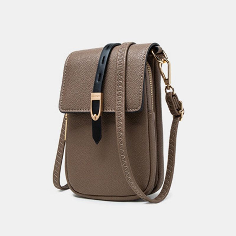 Damska Na Co Dzień Patchwork 6.3 Cal Calowa Torba Na Telefon Torba Crossbody