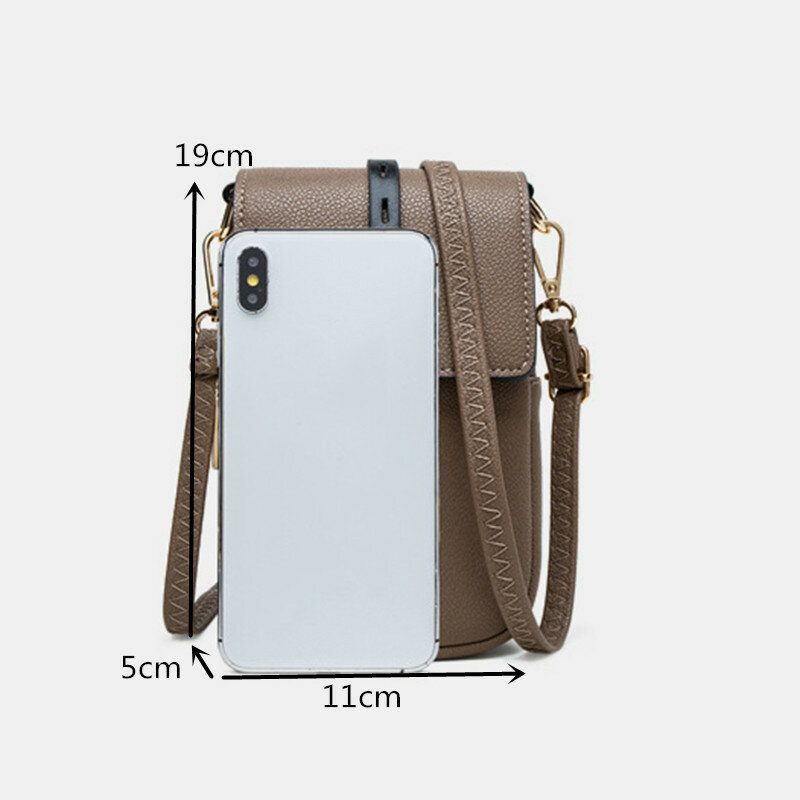 Damska Na Co Dzień Patchwork 6.3 Cal Calowa Torba Na Telefon Torba Crossbody